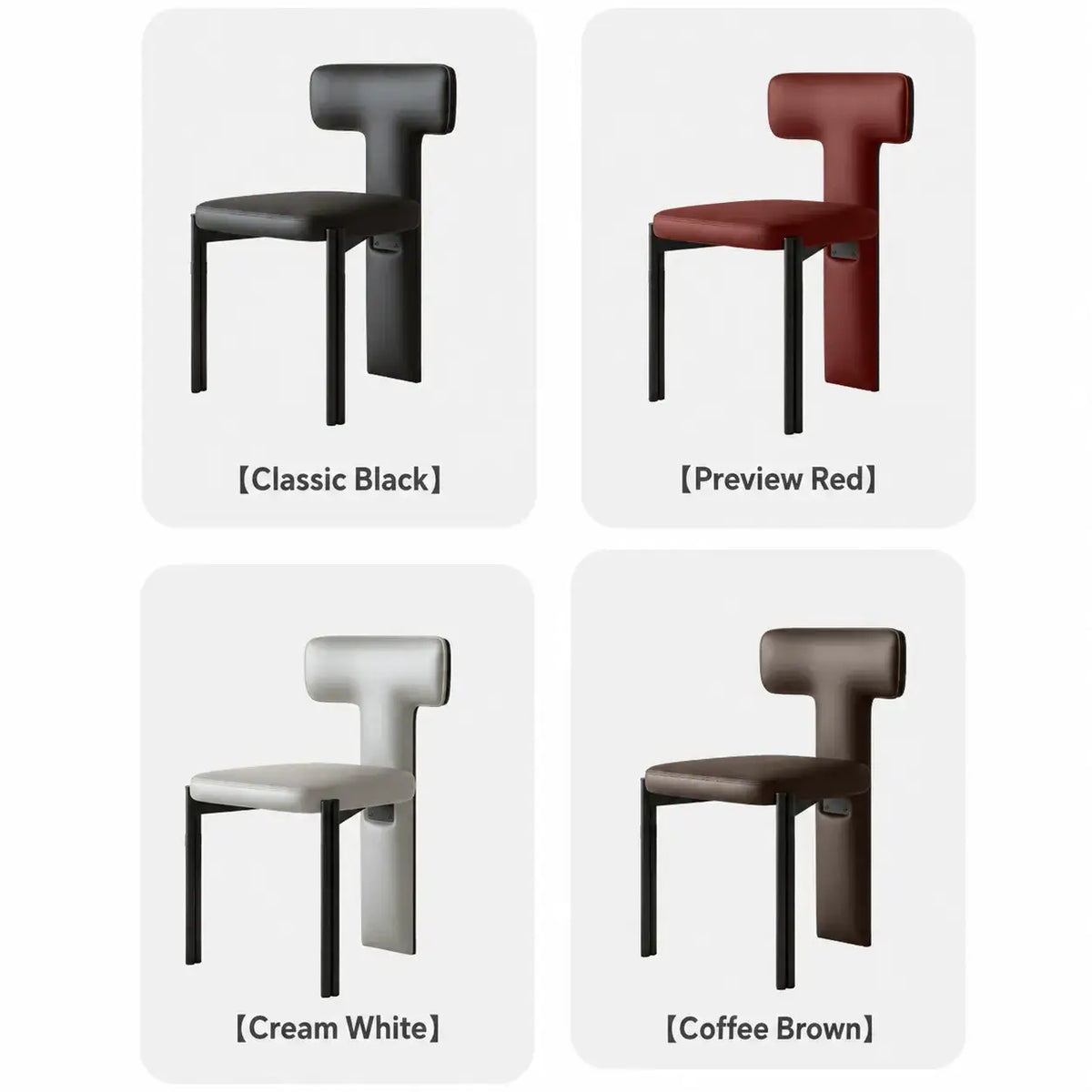 Italian Minimalist Dining Chair Series with Wrapped Leather and Sculpted Wood Frame