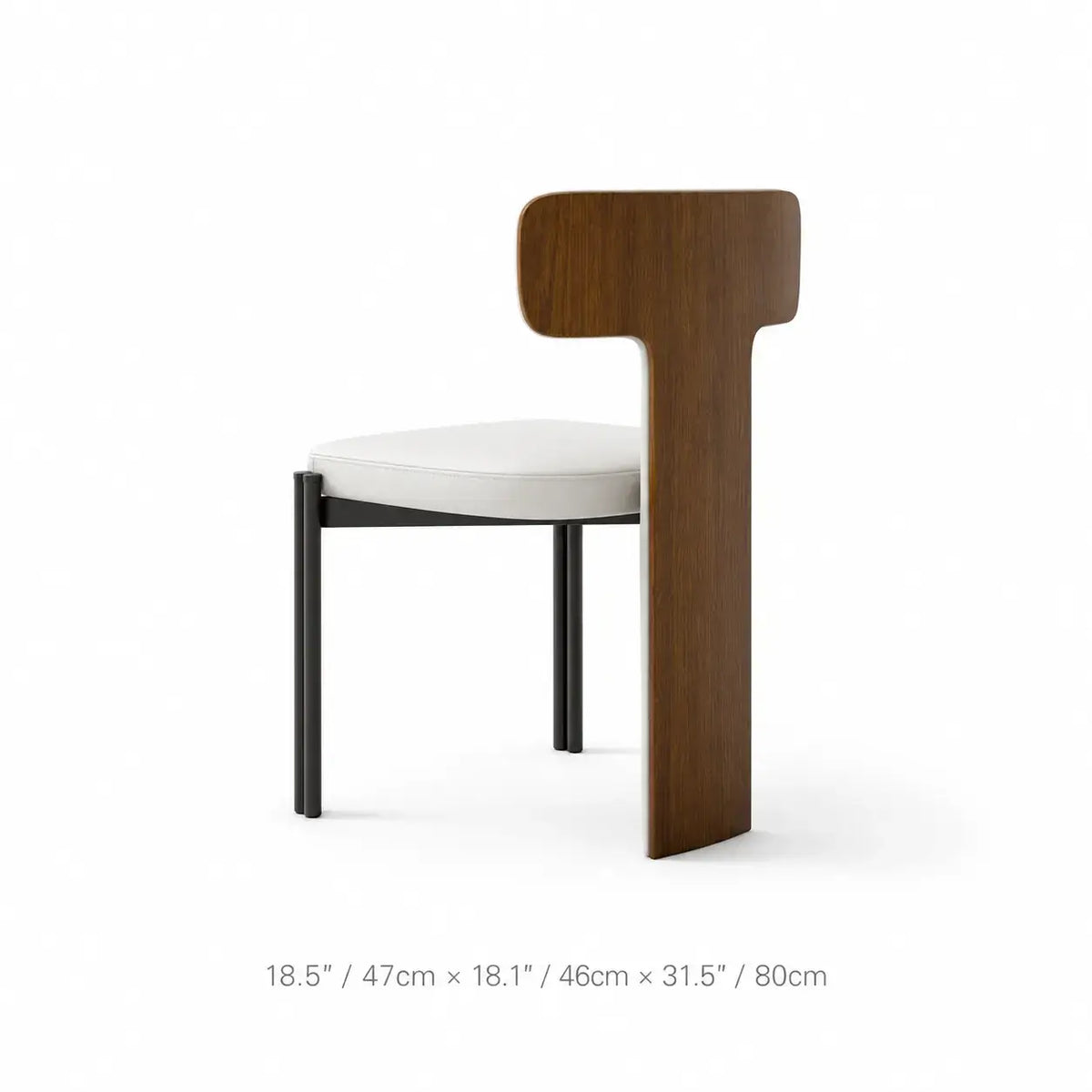 Italian Minimalist Dining Chair Series with Wrapped Leather and Sculpted Wood Frame