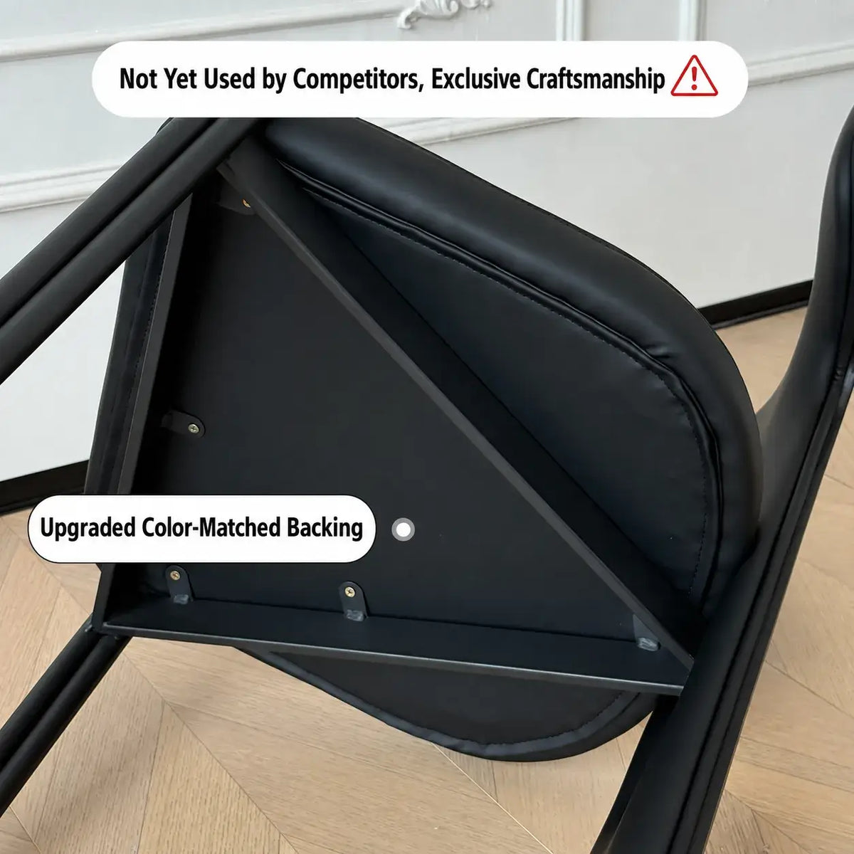 Italian Minimalist Dining Chair Series with Wrapped Leather and Sculpted Wood Frame