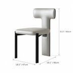 Italian Minimalist Dining Chair Series with Wrapped Leather and Sculpted Wood Frame