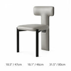 Italian Minimalist Dining Chair Series with Wrapped Leather and Sculpted Wood Frame