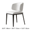 Italian Minimalist Dining Chair with Wraparound Back and Leather Upholstery