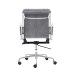 Italian Minimalist Office Chair With Textured Upholstery and 360 Swivel