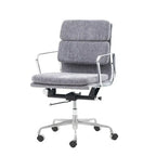 Italian Minimalist Office Chair With Textured Upholstery and 360 Swivel Main Product Image