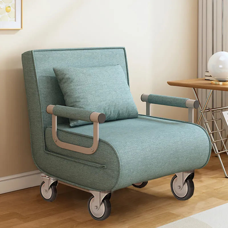 Italian Minimalist Rollaway Bed Sleeper Chair With 6-Position Recline