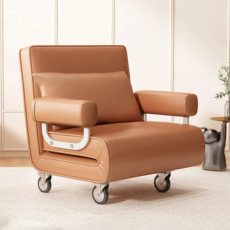 Italian Minimalist Rollaway Bed Sleeper Chair With 6-Position Recline