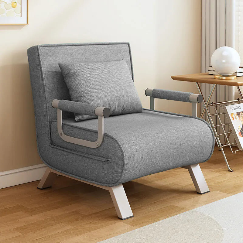 Italian Minimalist Rollaway Bed Sleeper Chair With 6-Position Recline