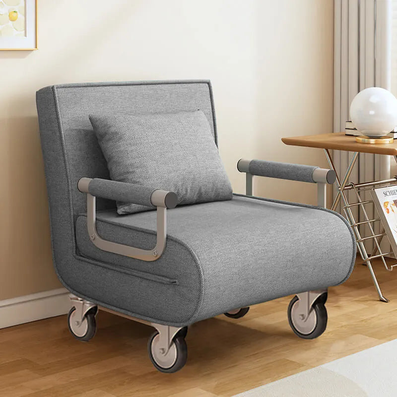 Italian Minimalist Rollaway Bed Sleeper Chair With 6-Position Recline