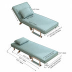 Italian Minimalist Rollaway Bed Sleeper Chair With 6-Position Recline Dimensions