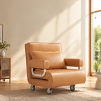Italian Minimalist Rollaway Bed Sleeper Chair With 6-Position Recline Main Product Image