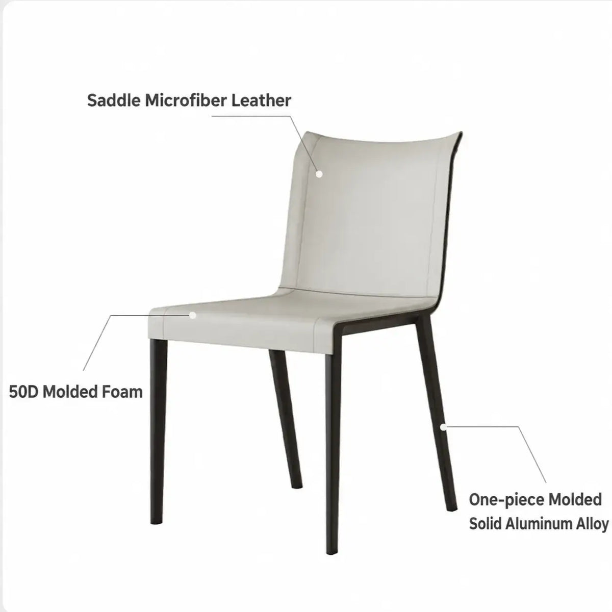 Italian Minimalist Saddle Leather Dining Chair Series with Wraparound Arms