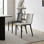 Italian Minimalist Saddle Leather Dining Chair Series with Wraparound Arms