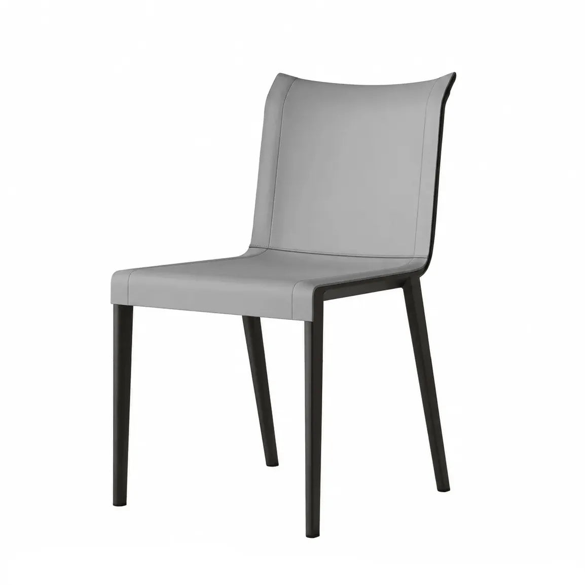 Italian Minimalist Saddle Leather Dining Chair Series with Wraparound Arms