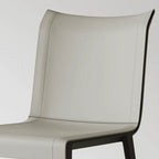 Italian Minimalist Saddle Leather Dining Chair Series with Wraparound Arms