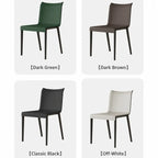 Italian Minimalist Saddle Leather Dining Chair Series with Wraparound Arms