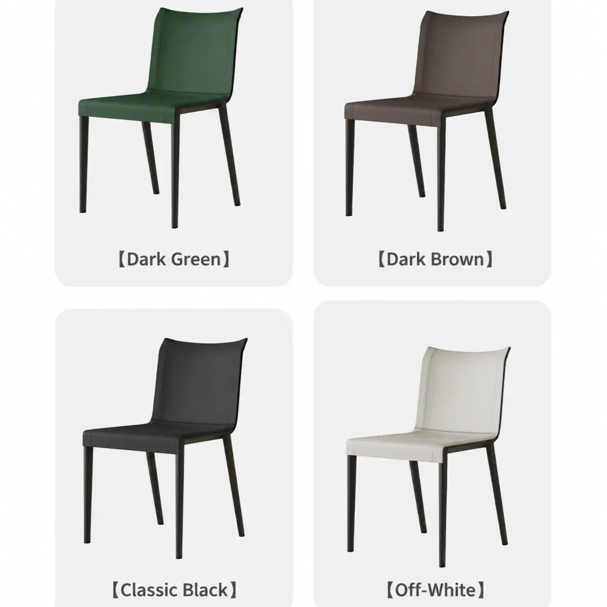 Italian Minimalist Saddle Leather Dining Chair Series with Wraparound Arms