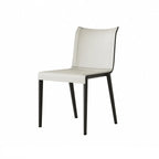 Italian Minimalist Saddle Leather Dining Chair Series with Wraparound Arms
