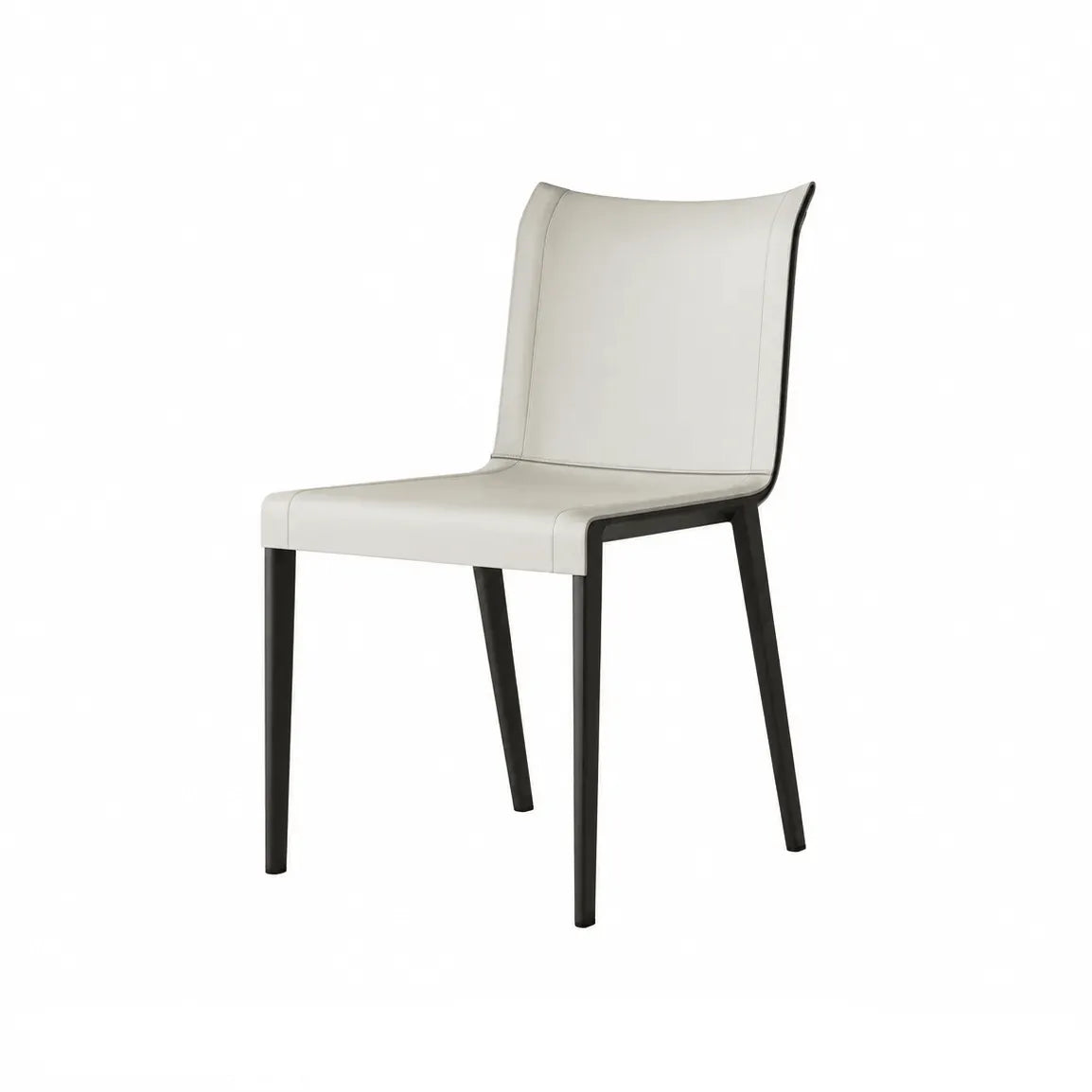 Italian Minimalist Saddle Leather Dining Chair Series with Wraparound Arms