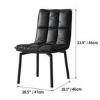 Italian Minimalist Swivel Dining Chair with Quilted Back and Plush Seat