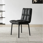 Italian Minimalist Swivel Dining Chair with Quilted Back and Plush Seat Main Product Image
