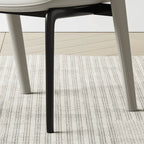 Italian Sculptural Dining Chair Series with Wraparound Arms and Leather Upholstery