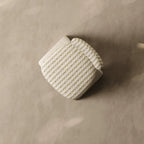 Jacquard Chenille Vanity Stool With Sculptural Arch Base and Ergonomic Back
