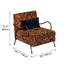 Jacquard Floral Accent Chair Series With Antique Bronze Frame