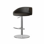 Jacquard Upholstered Adjustable Swivel Bar Stool With Wraparound Back