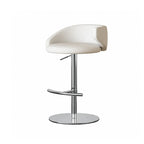 Jacquard Upholstered Adjustable Swivel Bar Stool With Wraparound Back