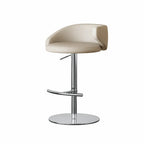 Jacquard Upholstered Adjustable Swivel Bar Stool With Wraparound Back