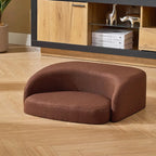 Japandi Floor Meditation Chair, Curved Low Seat with Non-Slip Base