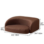 Japandi Floor Meditation Chair, Curved Low Seat with Non-Slip Base Dimensions