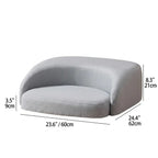 Japandi Floor Meditation Chair, Curved Low Seat with Non-Slip Base Dimensions