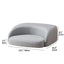 Japandi Floor Meditation Chair, Curved Low Seat with Non-Slip Base Dimensions