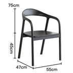 Japandi Matte Black Wooden Chair Series for Dining and Office