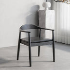 Japandi Matte Black Wooden Chair Series for Dining and Office Main Product Image