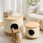 Japandi Multifunctional Pet-Friendly Coffee Table Nightstand Side Table