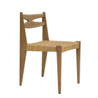 Japandi Rattan Dining Chair with Sculptural Ash Frame and Handwoven Seat
