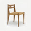 Japandi Rattan Dining Chair with Sculptural Ash Frame and Handwoven Seat