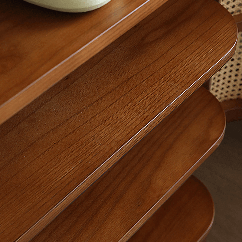 Japandi Rattan Shoe Cabinet With 2 Doors & 5 Shelves