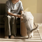 Japandi Sisal Cat Scratcher Side Table With Tiered Storage