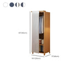 Japandi Sliding Door Wardrobe Armoire With Shelves And Rod Dimensions