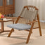 Japandi Solid Wood Rope Dining Chair Series With Curved Arms