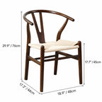 Japandi Solid Wood Wegner Wishbone Chair Series with Curved Arms