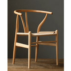 Japandi Solid Wood Wegner Wishbone Chair Series with Curved Arms