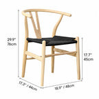 Japandi Solid Wood Wegner Wishbone Chair Series with Curved Arms