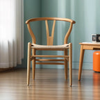 Japandi Solid Wood Wegner Wishbone Chair Series with Curved Arms