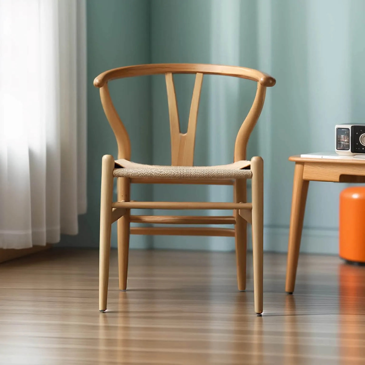 Japandi Solid Wood Wegner Wishbone Chair Series with Curved Arms
