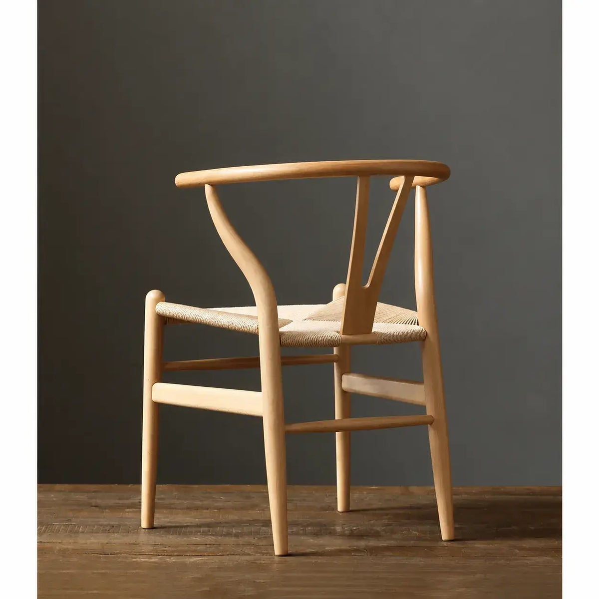 Japandi Solid Wood Wegner Wishbone Chair Series with Curved Arms
