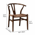 Japandi Solid Wood Wegner Wishbone Chair Series with Curved Arms